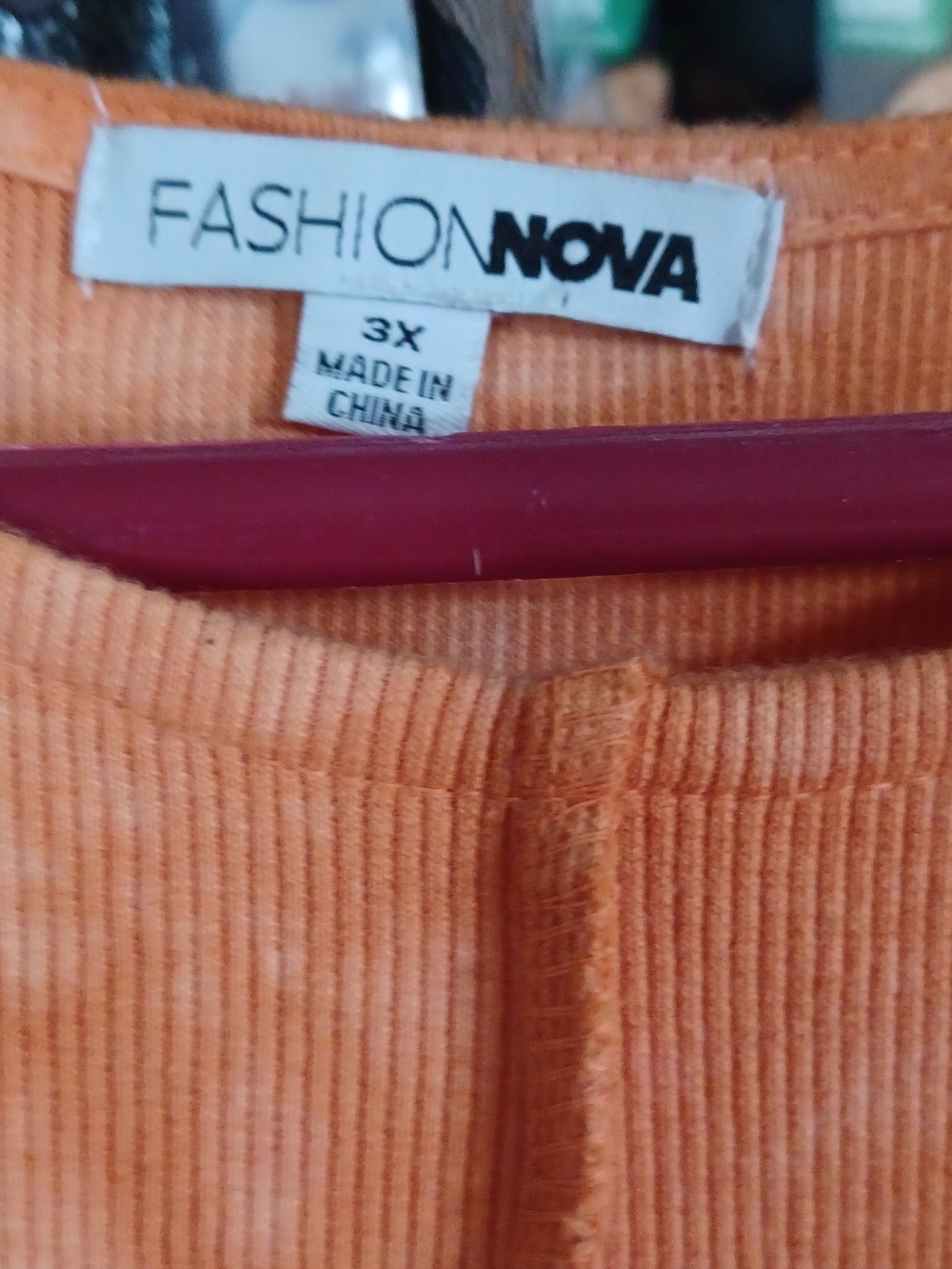 Fashion Nova Orange Ribbed Dress
